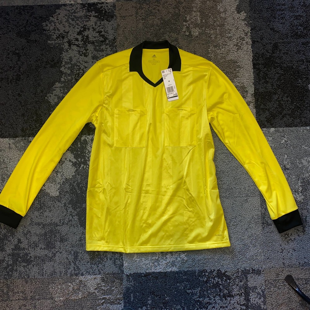Adidas Referee 18 Jersey Activewear Long Sleeve V-Neck Shirt NEW Size Medium
